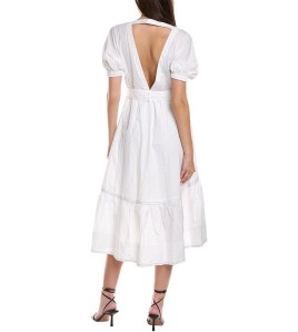 White Cotton Puff Sleeve...