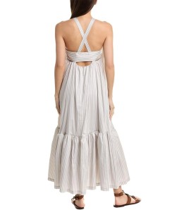 Pinstripe Halter Neck Maxi...