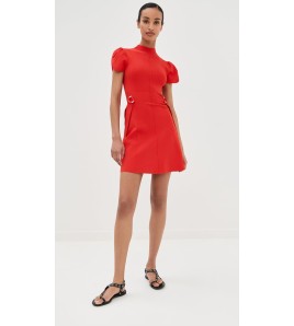 Red Lace-Up Side-Parted...