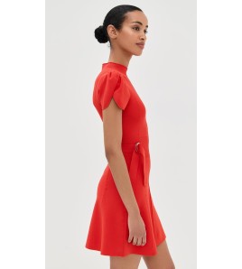 Red Lace-Up Side-Parted...