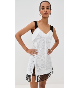 Lace Overlay Mini Dress