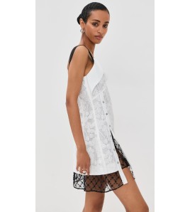 Lace Overlay Mini Dress