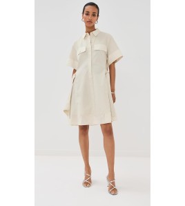 Beige Shirt Dress