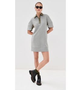 Gray Contrast Stand Collar...