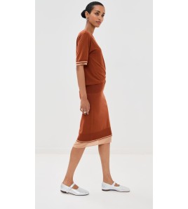 Rust Wool Dress with...