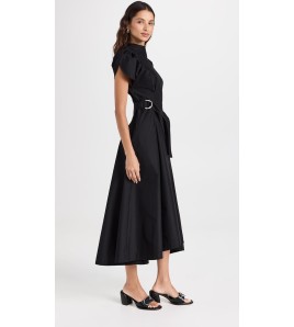Black Turtleneck Midi Dress