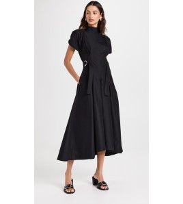 Black Turtleneck Midi Dress